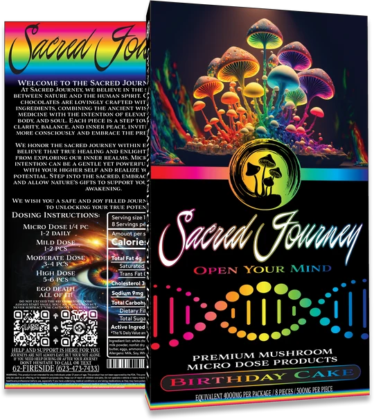 Sacred Journey Chocolate Bar – Birthday Cake 4g