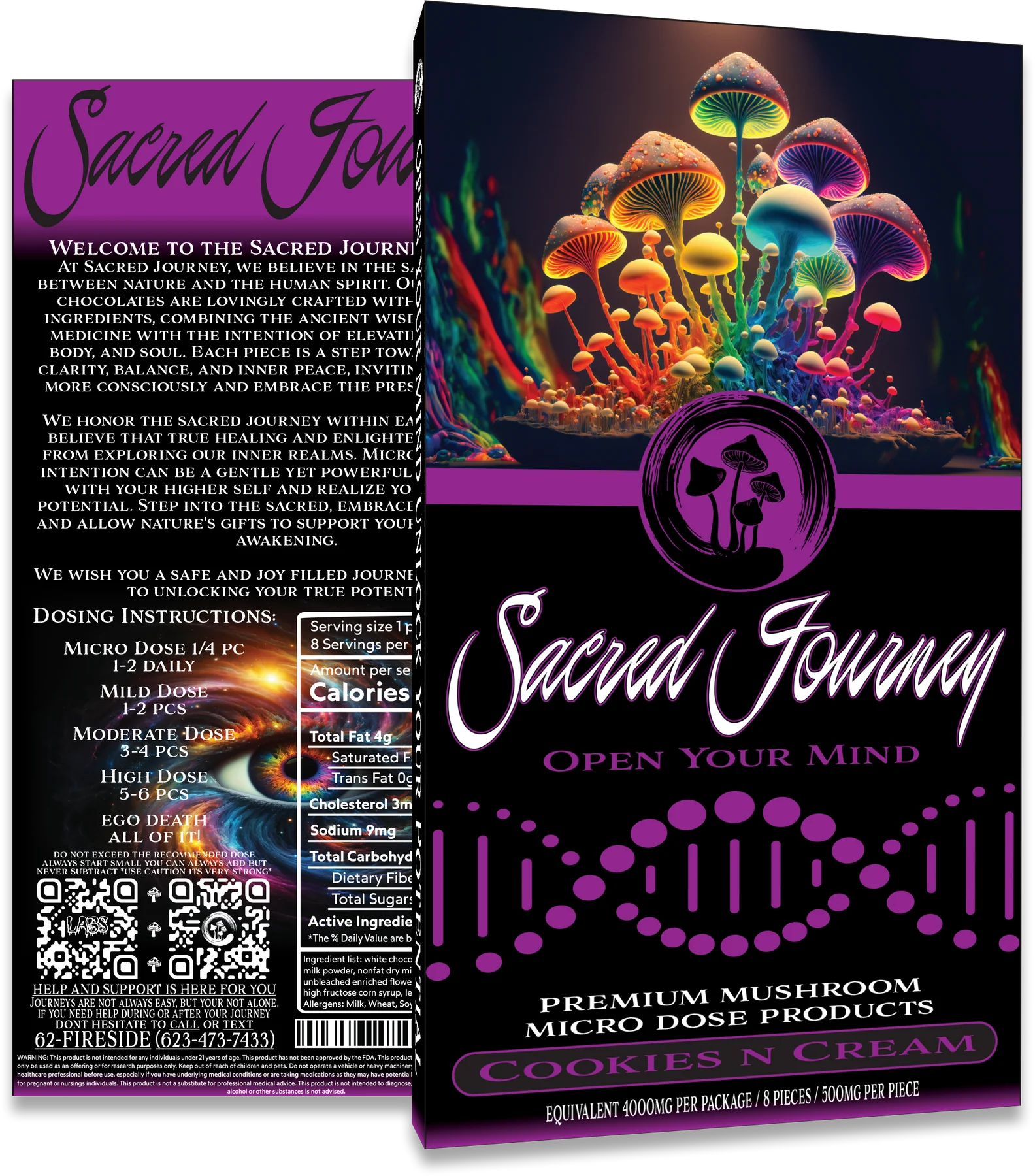 Sacred Journey Chocolate Bar – Cookies N Cream 4g