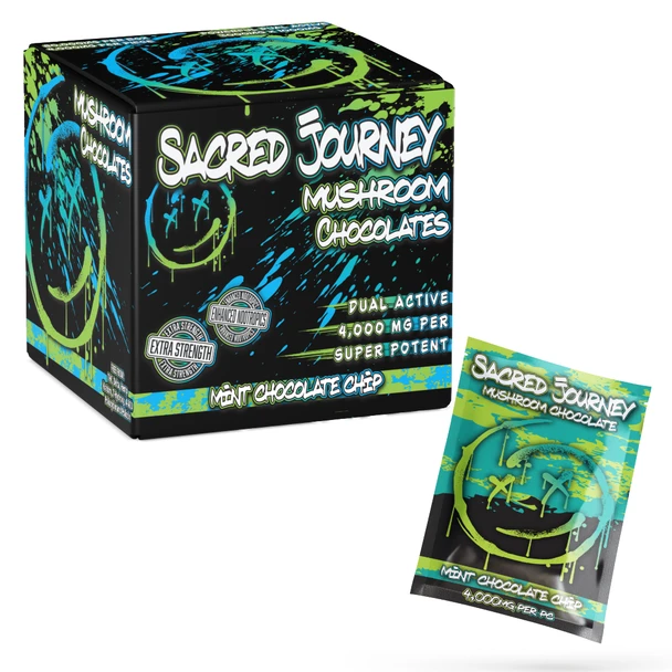 SACRED JOURNEY - 4000mg Single Serve Chocolate Bites - 20ct Display - Image 5